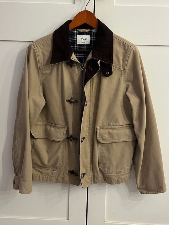 Aritzia Jackets & Blazers - TNA Aritzia Beige Corduroy Collar Barn Chore Jacket